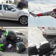 Střet auta s motocyklistou