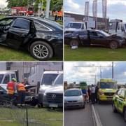 Domažlickou v Plzni zcela uzavřela dopravní nehoda