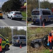 Dopravní nehoda u Skvrňan, řidička byla v bezvědomí