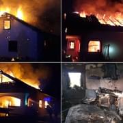 Rozsáhlý požár dům zcela zničil