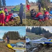 Havárie letadla, na místě přistává vrtulník LZS